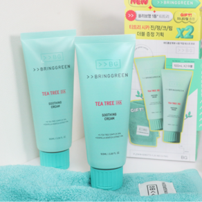[본사 정품 한정] 브링그린 티트리시카 수딩 크림 플러스 100mL 더블 기획 단품 TEA TREE CICA SOOTHING CREAM 기획세트, 1개