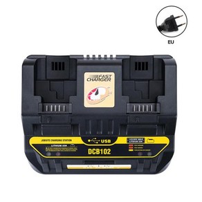 DeWalt용 고속 충전 리튬 이온 배터리 충전기 DCB102 12V 14.4V 18V 20V DCB105 DCB200 이중 충전 위치 USB, 1개