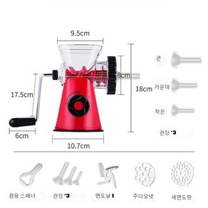 JINGHENG 고기 미트그라인더 마늘 다지는기계 곡물 견과류 수동분쇄기, 1개