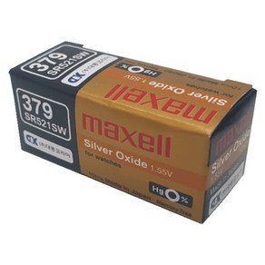 맥셀 MAXELL 시계배터리 379(SR521SW) - 10알 SILVER 배터리, 1개, 10개입