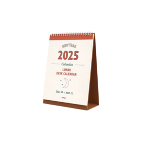 인디고 2025 루나 레트로 탁상 달력 음력 절기 데스크 캘린더, 혼합색상, 1개