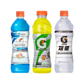 [한번에먹자쇼핑몰] 게토레이 3종 혼합 600ml 페트 이온음료 / 게토레이 6 + 게토레이 제로 6 + 게토레이 블루볼트 6 / 총 18개+사은품 카페베네 커피 2T, 1개