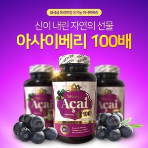 고농축 브라질 아사이베리 100배 500MG 180정 PNC (Acaibey 500mg 180 Caps) 면역력 시력 항산화, 1개