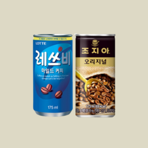 롯데칠성음료 캔커피 반반세트 레쓰비 조지아 175ml 2종