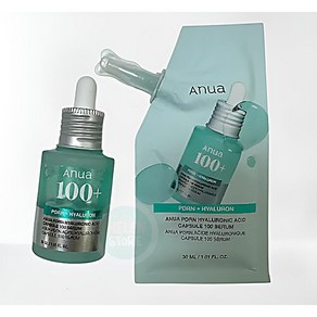 [아누아] PDRN 히알루론산 캡슐 100 세럼 30mL (+리필 30mL 추가) 물광 앰플 수분 플럼핑 광채 피부, 1개, 60ml