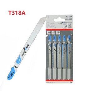 T318A T 생크 톱날 HCS 직소 목재 PVC 금속 절단 섬유판 132mm 길이 왕복 5 개, 01 5pcs, 01 A