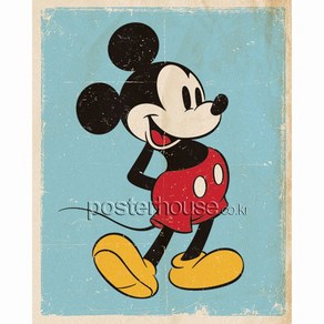 Mini Poste 40x50Cm 인테리어 포스터 - 미키 마우스 Mickey Mouse: Reto [Mini], 포스터만구매