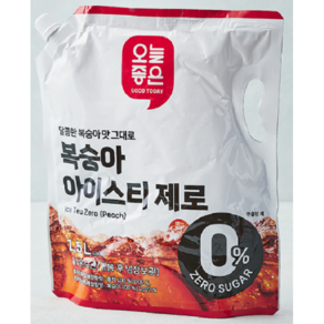 오늘좋은 복숭아아이스티제로1.5리터 X 4봉, 4개, 1.5L