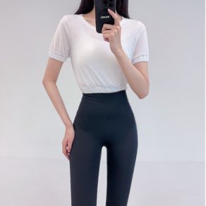 로라벨 코레 필라테스복 여성 요가복 필라테스 요가 상의 옷 커버업 운동복 탑 반팔 크롭