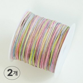 디어플레이스 나일론 매듭실 매듭끈 0.8mm 팔찌 만들기 재료, 2개, [47번 파스텔드림] x 30m