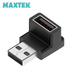 맥스텍 MT463 USB3.2 M/F 연장젠더 하향 90도꺽임10Gbps