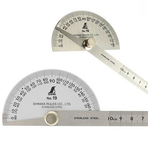 신와 스테인레스 분도기 NO19 62499 각도기, 1개