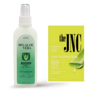 JNC본사정품 90%알로에베라 프리미엄 퍼스트에이드 스킨 180ml+JNC마스크팩, 1개, 240ml