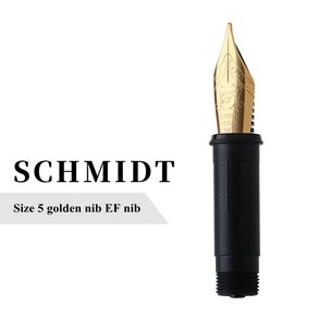 독일 SCHMIDT BO 금도금 실버 만년필 펜촉 사무용품 필기펜 사이즈 5 6 EF 0.38mm F 0.5mm, 4) ST 5 F Gold