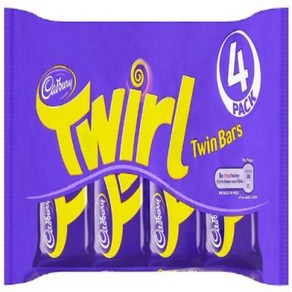 Oiginal Cadbuy Twil Candy Bas Impoted fom the UK England Twily Milk Chocolate Finges Coveed, 1개