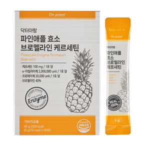 닥터아람 파인애플 효소 브로멜라인 케르세틴 퀘르세틴 30포, 1개, 90g