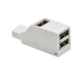 3 포트 USB 3.0 허브 미니 USB 허브 확장기 고속 전송 USB 유형 분배기, white, 1개