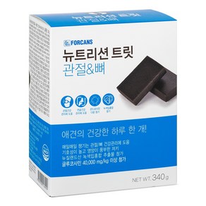 포켄스 강아지영양제 뉴트리션트릿 눈물 관절 피부 340g, 4개