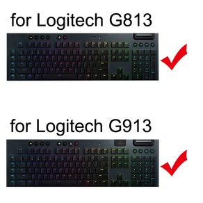 로지텍용 키보드 커버 로지텍 G913 G813 Logi 식 무선 보호 보호대 피부 투명 실리콘 TPU 케이스, [02] fo G913, 1개