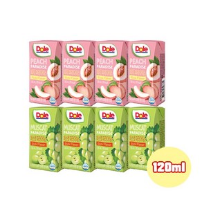 Dole 돌주스 피치 파라다이스16+머스캣 파라아다이스16/총32팩/무료배송, 32개, 120ml