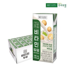 건국두유 비타민 두유 190ml 24팩, 24개