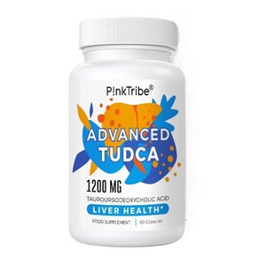 Pinktibe TUDCA 보충제 1200mg, 1개, 60정