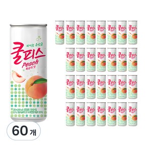 쿨피스 복숭아맛, 230ml, 60개