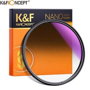 K & F Concept 나노 X HD GND16 ND16 렌즈 필터 광학 유리 소프트 그라데이션 코팅 포함 52mm 55mm 58mm 6, 02 52mm, 1개