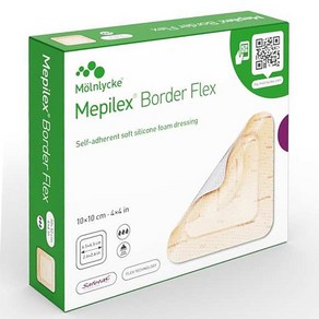 메피렉스 보더플렉스 10x10cm(5매) [대리점직영 정품 광고심의필] Mepilex bode flex 재생밴드 욕창 궤양 화상 수술상처 창상 삼출물많은 인공관절수술 병원용, 6개