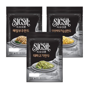 [본사직영] 식사이론 만두 350g 3종 6개 기획팩 (대파고기+메밀부추+단호박닭가슴살)