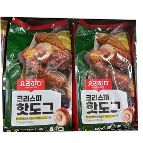 요리하다 크리스피 핫도그 아이스발송, 2개, 400g