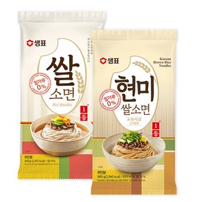 샘표 쌀소면 800g 1개 + 현미 쌀소면 800g 1개 /글루텐프리 국수 우체국소포 발송