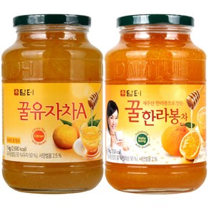 담터 꿀유자차A 1kg + 꿀한라봉차 1kg, 1개, 1개입