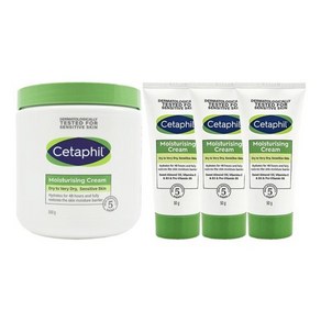 세타필 [Cetaphil] 모이스춰 라이징 크림 대용량 550g+여행용 50g 3개, 세타필 크림 550g+50g 3개, 1개