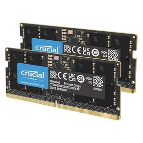 Cucial RAM 32GB Kit 2x16GB DDR5 5600MHz o 5200MHz 4800MHz Laptop Memoy CT2K16G56C46S5 Black, 4800MHz_8GB