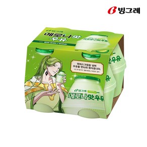 빙그레 메로나맛우유, 240ml, 12개