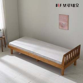 앳홈 코지 원목 데이베드 소파베드 (프레임＋매트), 브라운소나무