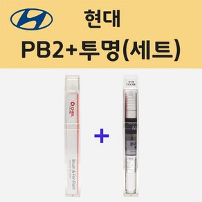 현대 PB2 페블블루펄 주문 붓펜 페인트 + 모비스 투명붓펜 8ml, 1개