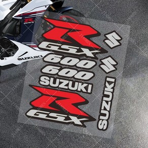 비닐 스즈키 GSXR 스티커 데칼 600 750 1000 로고 세트 R 탱크 엠블럼 키트, 05 Gey 600