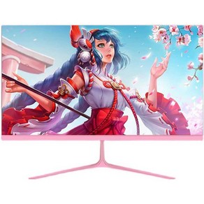 핑크 게이밍 모니터 27인치 144Hz 1k 2k LCD 스크린, 상세 페이지 참고, 핑크 22인치 75HZ 모니터