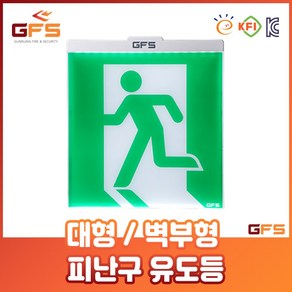 GFS 비상구 피난구 유도등 대형 벽부형 고휘도 LED, 1개