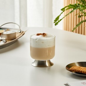 [MODERN HOUSE 중계점] 스텐 받침 내열 유리잔250ml GA0125010, 1개, 혼합