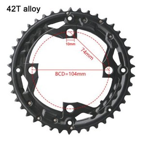 104 BCD 64BCD 자전거 체인링 910 스피드 MTB 자전거 체인휠 시마노 스램 크랭크셋 SLX XT 자전거 부품에 적합, 없음