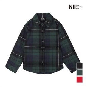 NII 아동 배색체크 긴팔셔츠 NNKNLUF8201