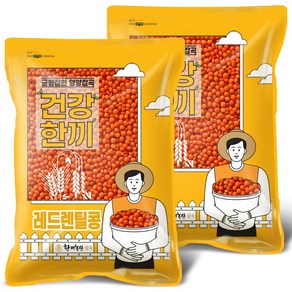 한끼농산 레드렌틸콩 슈퍼푸드, 2kg, 2개