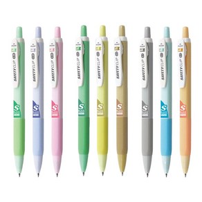 MYPEN 마이펜 세이프티 클립 S 볼펜 흑색 0.38 0.5 0.7 파스텔, 0.5mm 크림옐로우, 10개