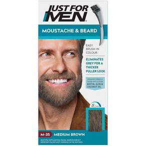 JUST FOR MEN Colo Gel Mustache & Bead M 35 Medium 갈색 1개 미국 480525, 2 Count (Pack of 1)