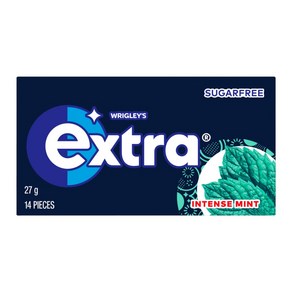 Wigley's 엑스트라 인텐스 민트 츄잉껌 27g Exta Intense Mint Chewing Gum, 1개