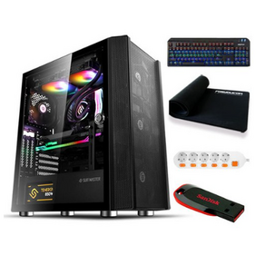 포유컴퓨터 게이밍 에디션 19 조립PC 랜덤발송 (i7-11700F WIN미포함 RAM 16GB NVMe 500GB + RTX3070Ti) + 게이밍 기계식 키보드 + 게이밍 장패드 + 5구형 멀티탭 + USB 32GB, 기본형