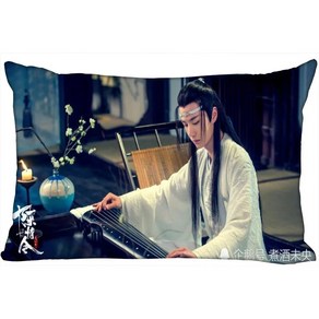 왕이보 전정령 굿즈 WANG YIBO 칭링 직사각형 지퍼 베개 새틴 패브릭 베갯잇 40x60cm 50x75cm (양면) 10-10, 7)45X35cm(two sides) - 1